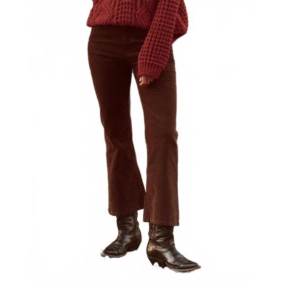 NEW THE GREAT. kick boot pants in earth